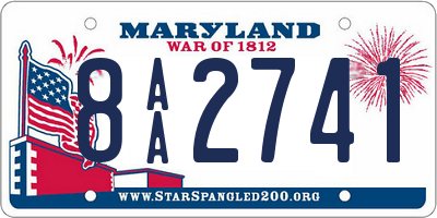 MD license plate 8AA2741