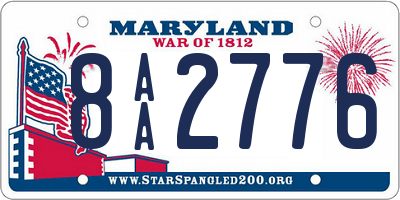 MD license plate 8AA2776