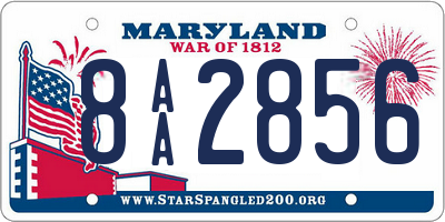 MD license plate 8AA2856