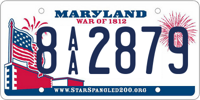 MD license plate 8AA2879