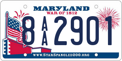 MD license plate 8AA2901