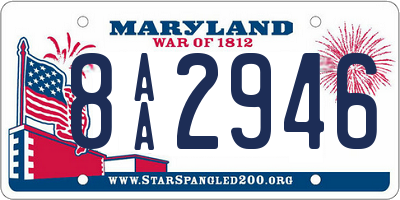 MD license plate 8AA2946