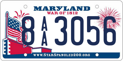 MD license plate 8AA3056
