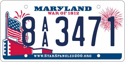 MD license plate 8AA3471