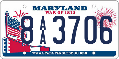 MD license plate 8AA3706