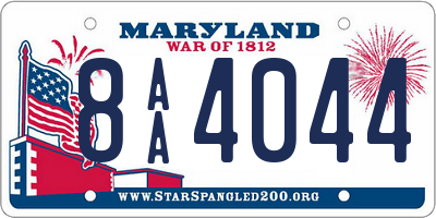 MD license plate 8AA4044