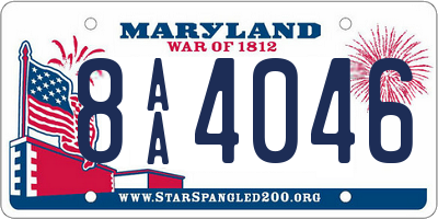 MD license plate 8AA4046