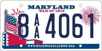MD license plate 8AA4061