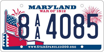 MD license plate 8AA4085