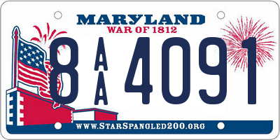 MD license plate 8AA4091