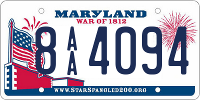 MD license plate 8AA4094