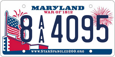 MD license plate 8AA4095