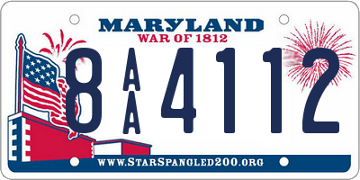 MD license plate 8AA4112