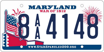 MD license plate 8AA4148