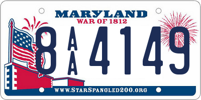 MD license plate 8AA4149