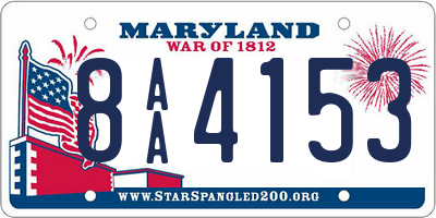 MD license plate 8AA4153