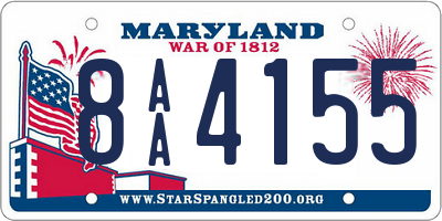 MD license plate 8AA4155