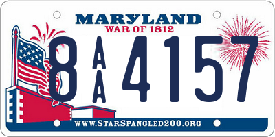 MD license plate 8AA4157
