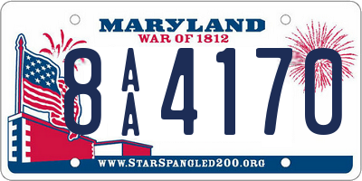 MD license plate 8AA4170