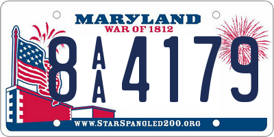 MD license plate 8AA4179