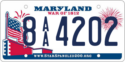 MD license plate 8AA4202
