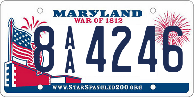 MD license plate 8AA4246