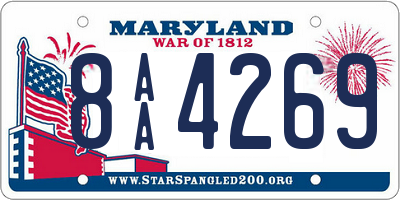 MD license plate 8AA4269