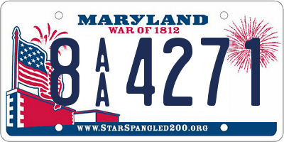 MD license plate 8AA4271