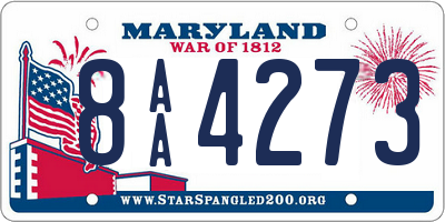 MD license plate 8AA4273