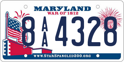 MD license plate 8AA4328