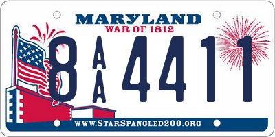 MD license plate 8AA4411