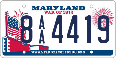 MD license plate 8AA4419