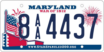 MD license plate 8AA4437