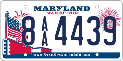 MD license plate 8AA4439
