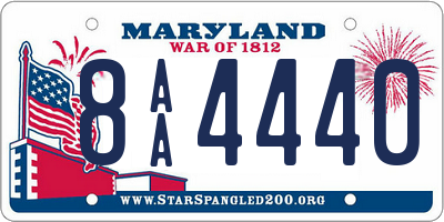 MD license plate 8AA4440