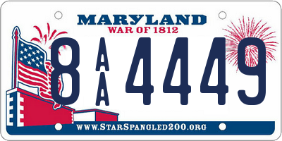 MD license plate 8AA4449
