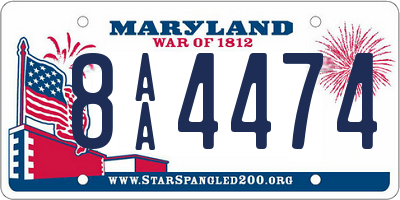 MD license plate 8AA4474