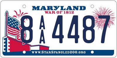 MD license plate 8AA4487