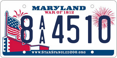 MD license plate 8AA4510
