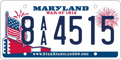 MD license plate 8AA4515