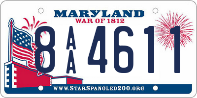 MD license plate 8AA4611