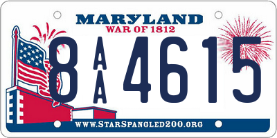 MD license plate 8AA4615