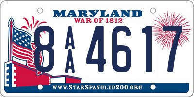 MD license plate 8AA4617