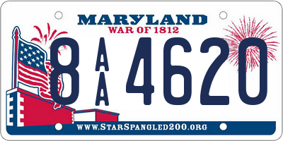 MD license plate 8AA4620