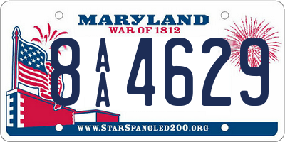MD license plate 8AA4629