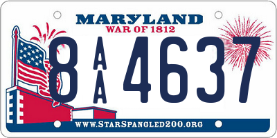 MD license plate 8AA4637