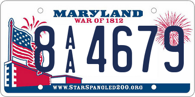 MD license plate 8AA4679