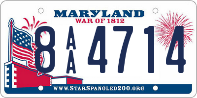 MD license plate 8AA4714