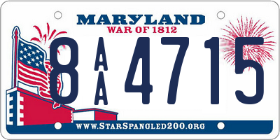 MD license plate 8AA4715