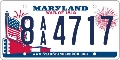 MD license plate 8AA4717